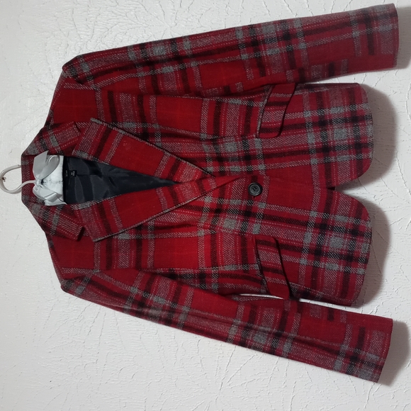 Talbots Jackets & Blazers - TALBOTS WOOL/PLAID BLAZER